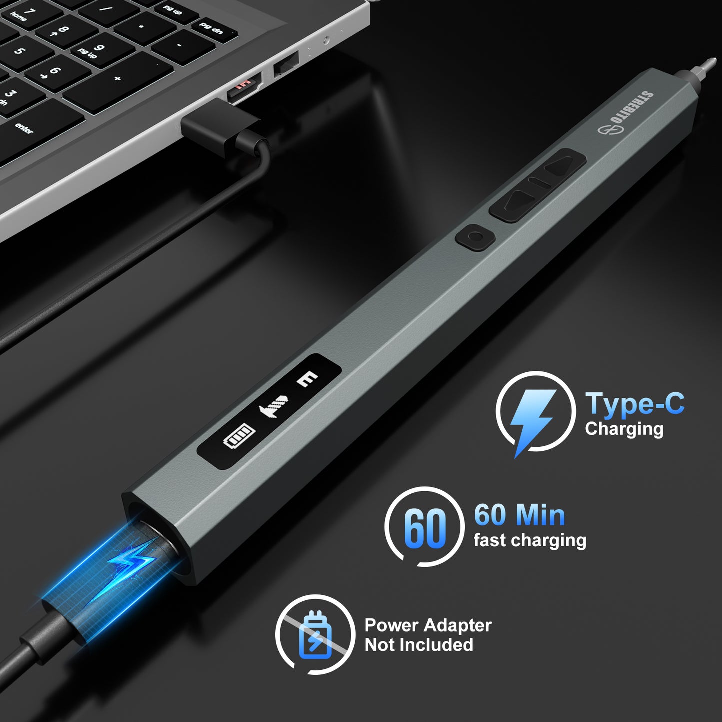 STREBITO 144-Piece Upgraded Electric Screwdriver, Max 0.7 N.m, 120 Magnetic Bits, 5-gear Torque Adjustment, Precision Screwdriver Set, Repair Tool Kit for Tech, Electronics and PC