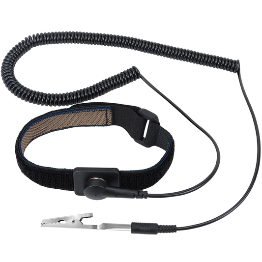 STREBITO Anti Static Wrist Strap, 13" Adjustable Antistatic Wrist Band Grounding Bracelet ESD Wrist Strap with Alligator Clip, Extra Long Cord Electronics Repair Tool for Laptop Computer PC Building