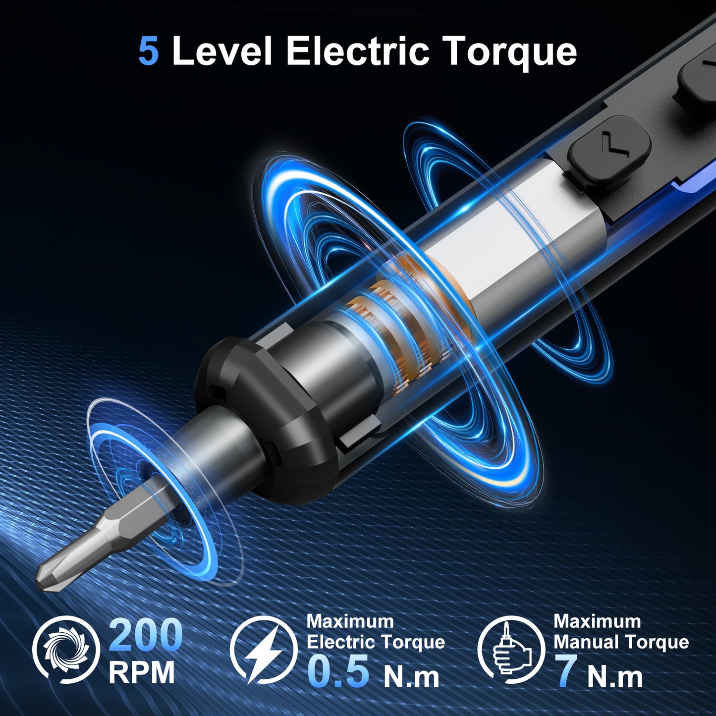 STREBITO Electric Screwdriver, 67 in 1 Mini Electric Screwdriver, 50 S2 Magnetic Bits, 5 Torque Settings, 4 LED Lights, Precision Screwdriver Set for Laptop, Computer, Phone & Electronics Repair