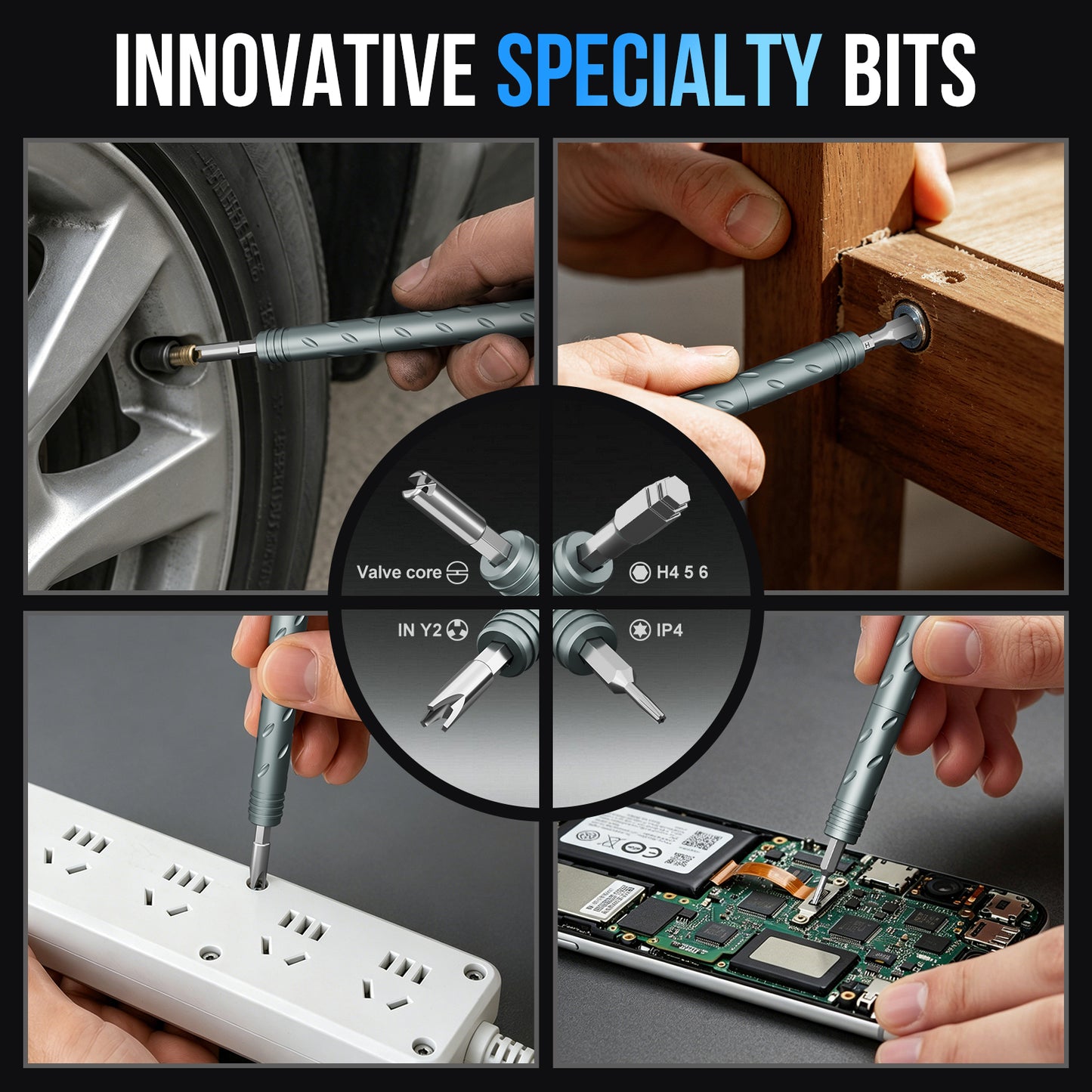 STREBITO 55-in-1 Precision Screwdriver Set, Compact Magnetic Repair Tool Kit with 2-in-1 Screwdriver, Mini Wrenches, Pry Tools and Specialty Bits for Electronics, Computer, Laptop, Phone, Bike（副本）