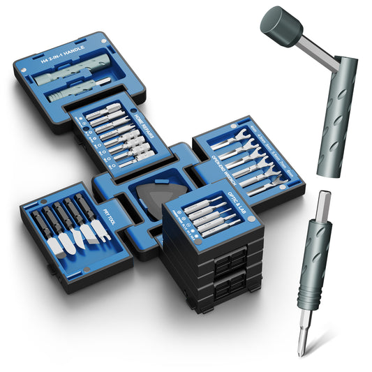 STREBITO 55-in-1 Precision Screwdriver Set, Compact Magnetic Repair Tool Kit with 2-in-1 Screwdriver, Mini Wrenches, Pry Tools and Specialty Bits for Electronics, Computer, Laptop, Phone, Bike（副本）